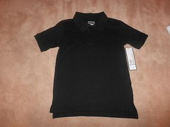 NEW, BOYS BLACK POLO SCHOOL UNIFORM, SIZE XS 4/5, GEORGE