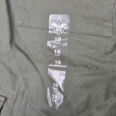 Boy Scouts of America Youth Canvas Shorts Size 18 Uniform Green Fits 28 x 9 BSA