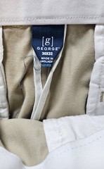 George 30 X 22 Khaki Flat Front Uniform Pants Mens Boys Husky Slacks