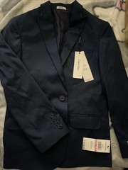 Calvin Klein Kids Blazer Size 10 Navy Blue Button Up Long Sleeve