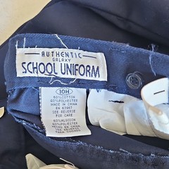 Authentic Galaxy School Uniform Boys Navy Pants 10H Cotton Blend RN63967