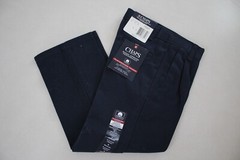 CHAPS Boys Playground Tough Pleated Front Navy Blue Pants Trousers size 4 New