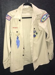 Boys Scouts of America Vintage Official Uniform Shirt Youth Large 14-16 Khaki US