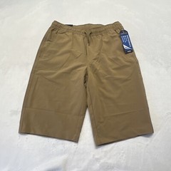 NWT Nautica Boys 14 R School Uniform Performance Tan Khaki Short Elastic Waist