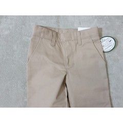 Flynn O’Hara Boys Khaki Twill Slim Pants Size 4S Adjustable Waist School Uniform