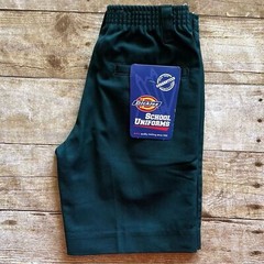 Dickies Boys School Uniform Shorts Hunter Green Plain Front Size 5 RG W735159