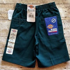 Dickies Boys School Uniform Shorts Hunter Green Plain Front Size 5 RG W735159