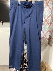 Wonder Nation Boys School Uniform Flat Front Pants Size 14 Husky Blue Cove