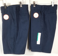 Wonder Nation Boys Built-In Flex Straight Uniform Shorts Blue Size 12 Lot of 2