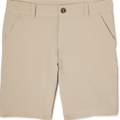 Wonder Nation Boys School Uniform Shorts Size 14 Husky Warm Beige Stretch 2 Pack