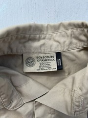 Kid’s Boy Scouts of America Shirt Beige Uniform Official M Chief Outdoors Camp
