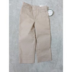 Flynn O’Hara Boys Khaki Twill Slim Pants Size 4S Adjustable Waist School Uniform