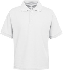 Boy’s School Uniform Short Sleeve White Polo Shirt TAGLESS (Sizes, 4-14) NWT