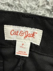 Cat & Jack Suit Pants Boys 7 Black Uniform Dress Chino Adjustable Waist School
