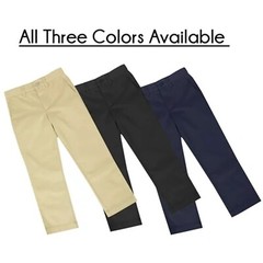 Boys School Uniform Pants New Size 4-16 Regular & Husky Flat Front Style NWT NEW