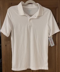 Cat & Jack white polo shirt/ school uniform, size XL, NWT