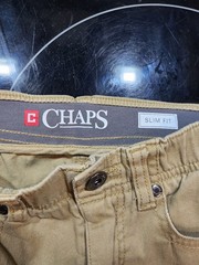 Chaps Pants,Boys 8, Slim Fit,Khaki School Uniform,Stretch Waist Playground Tough
