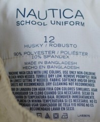 Nautica Boys’ School Uniform Performance Short Khaki Size 12 Husky
