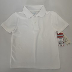 Cat & Jack Boys White Polo Shirt XS 4/5 School Uniform Short Sleeve NWT