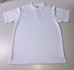 Boys Polo Shirt Size Large 14/16 Husky White Short Sleeve Izod School Uniform