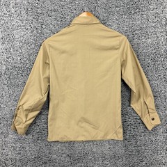 Vintage Boy Scouts Of America Shirt Boys 16 Beige Uniform Long Sleeve Patches