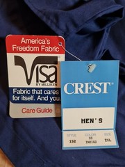 Vintage Visa by Milliken Uniform T-Shirt Polo at the castle Navy Blue Size 2XL