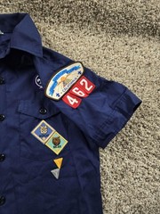 Vintage Boy Scouts Of America Shirt Boys 14-16 Blue Official Uniform