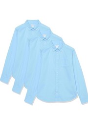 Amazon Essentials 3 Pack Boys BmUniform Dress Long-Sleeve Woven Blue Large C534