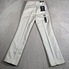 Chaps Pants Boys 12 Slim Cement Pleated Front Adjustable Waist School Uniform