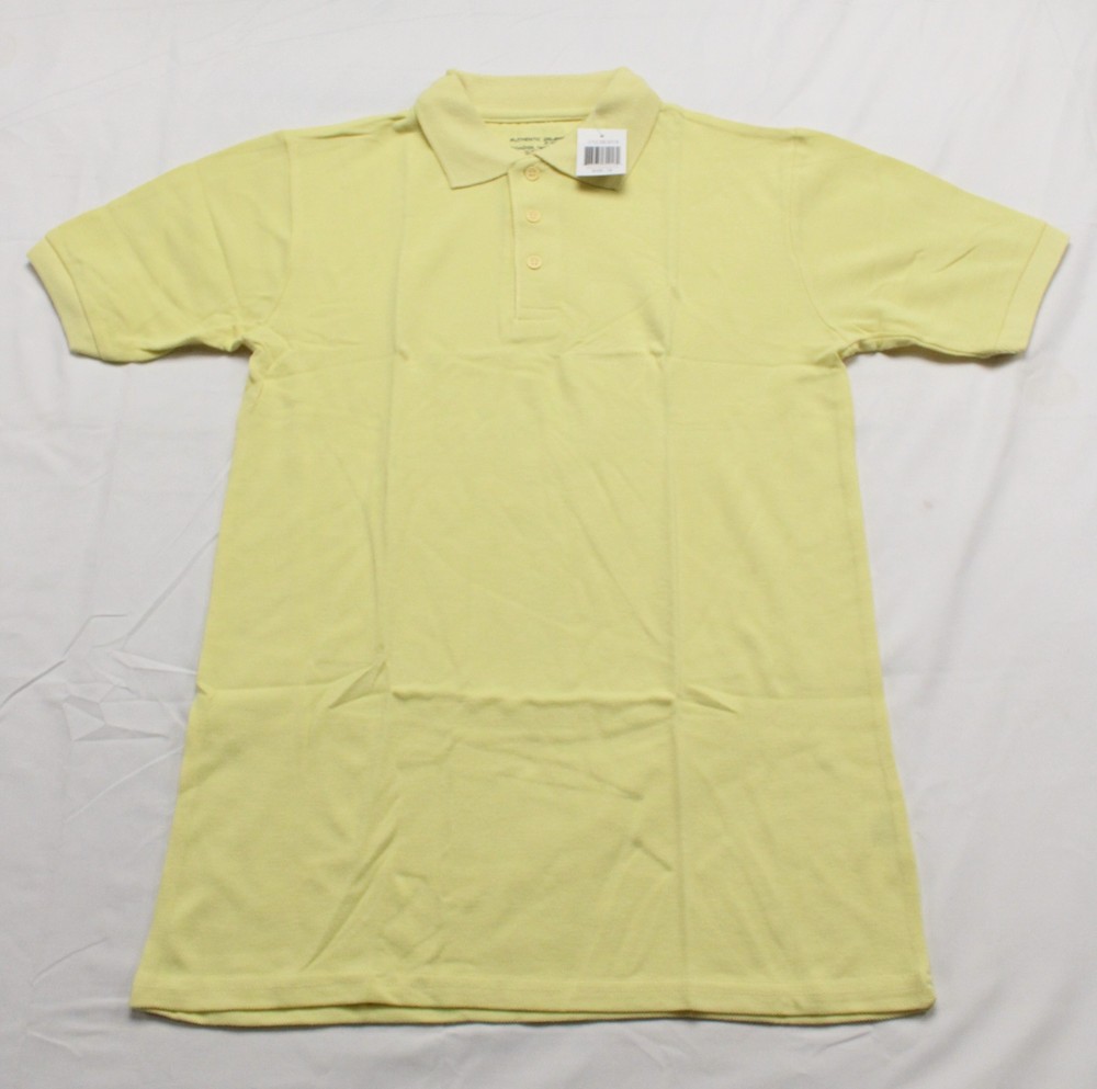 Galaxy By Harvic Boys’ Short Sleeve School Uniform Shirt DP3 Yellow Size 18 NWT