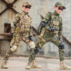 Children’s Camouflage Suit Special Forces Military Training Uniform with Helmet