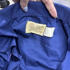 Boy Scouts BSA Uniform Official Youth Shirt Large Long Sleeve Button Blue