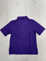 A+ Solid Purple 1/4 Button Polo Uniform T Shirt Youth Size Small NEW