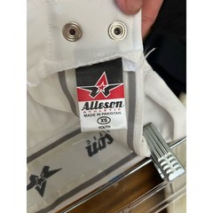 NWOT Alleson Athletic boys pants white/scarlet Size XS