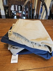 Lot Of 5 School Uniform Navy Khaki Shorts (Dockers, George, Old Navy, )