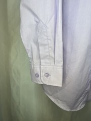 George Boys Button Down Long Sleeve White Dress Purple Small 6-7