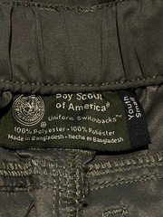 Boy Scouts Of America Boys YS Olive Green Uniform Cargo Convertible