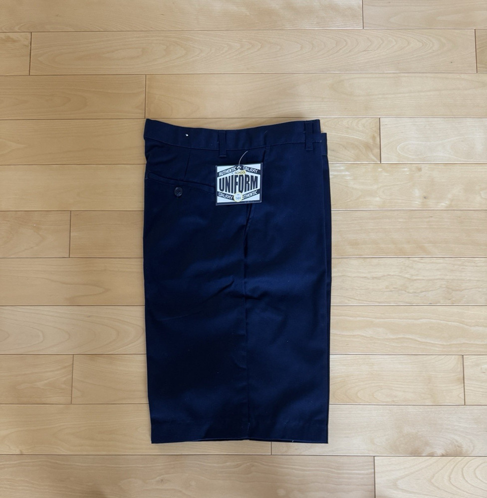 1 Boys Navy Flat Front Twill Chino School Uniform Shorts Adjust Waist SIZE 14H