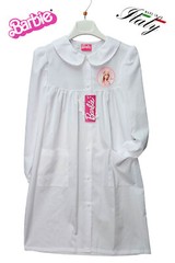 Barbie Original Apron Baby Girl White Embroidered School Upwards And Elementary