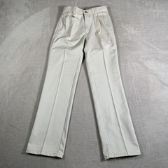 Chaps Pants Boys 12 Slim Cement Pleated Front Adjustable Waist School Uniform