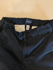 Childrens Place Navy Blue Uniform Shorts Boys 14 Adjustable Waist
