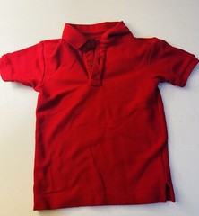 Boys School Uniform Polo Shirt Short Sleeve TAGLESS Size M (5) Regular Cotton