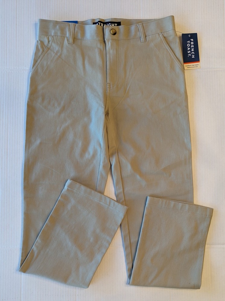 NEW Unisex French Toast School Wear Khaki Pants Size 14 28″ Waist Adjustable
