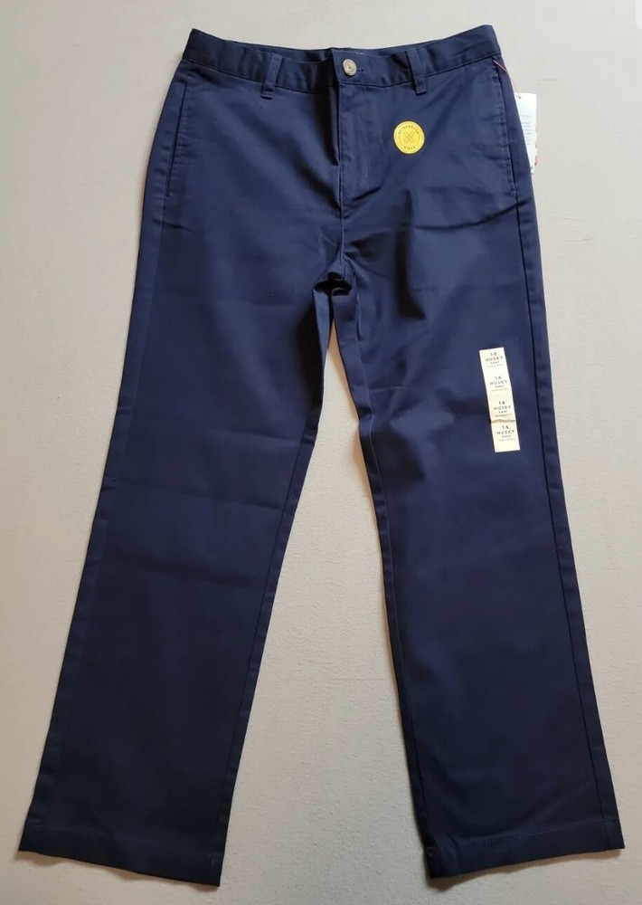 New Cat & Jack Navy Fighter Pilot Blue School Uniform Boys Adjustable Waist Sz 8