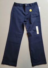 New Cat & Jack Navy Fighter Pilot Blue School Uniform Boys Adjustable Waist Sz 8