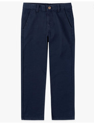 Chaps Boys’ School Uniform Pleated Twill Pant – Navy – 20 Husky