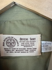 Vintage Boy Scouts Of America Shirt Boys M Green Official Uniform Short Sleeve