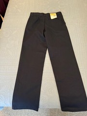 Kids French Toast Cotton/Poly Uniform Navy Blue Dress Pants Adjustable Size 12
