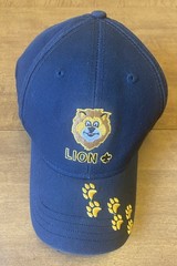 Cub Boy Scout Uniform Lion Hat Youth S/M Strap Back BSA Scouting America Navy