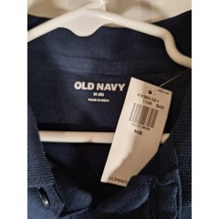 Old Navy Boys Navy Blue Short Sleeve Polo Shirt Size M 8 NWT